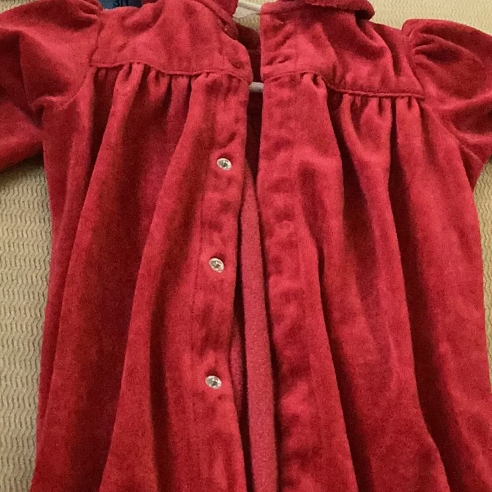 EUC Ralph Lauren red velour onesie